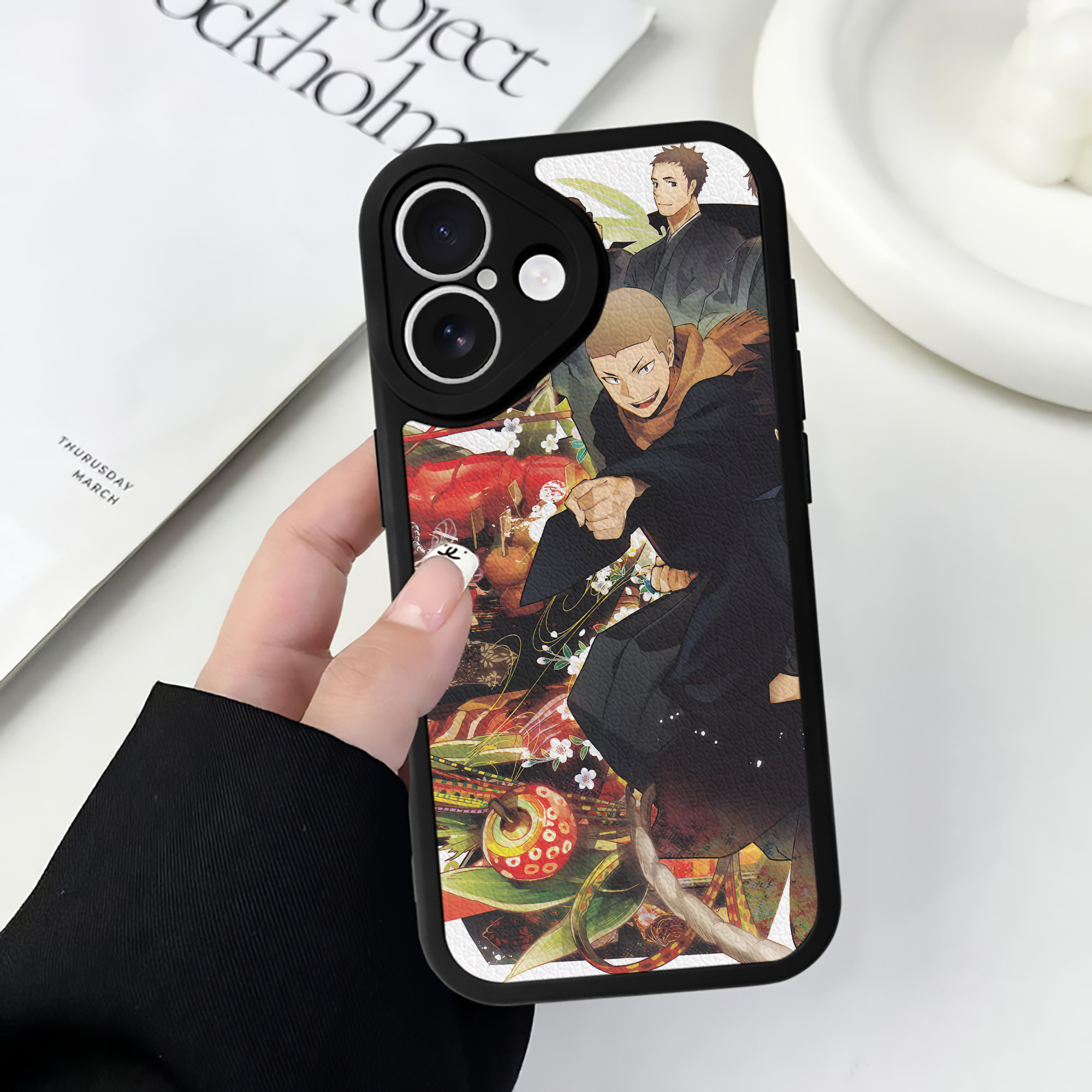 （画像用） ハイキュー!! Haikyu!! 【iPhone 16シリーズ対応】シリコンスマホケース（レザー調） 材質：シリコン